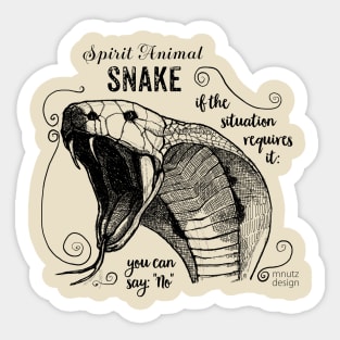 Spirit animal - Snake black Sticker